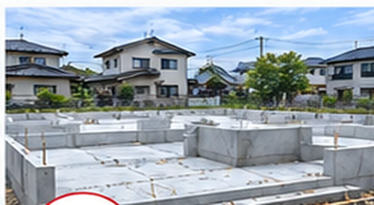 住宅のコンクリート基礎工事イメージ